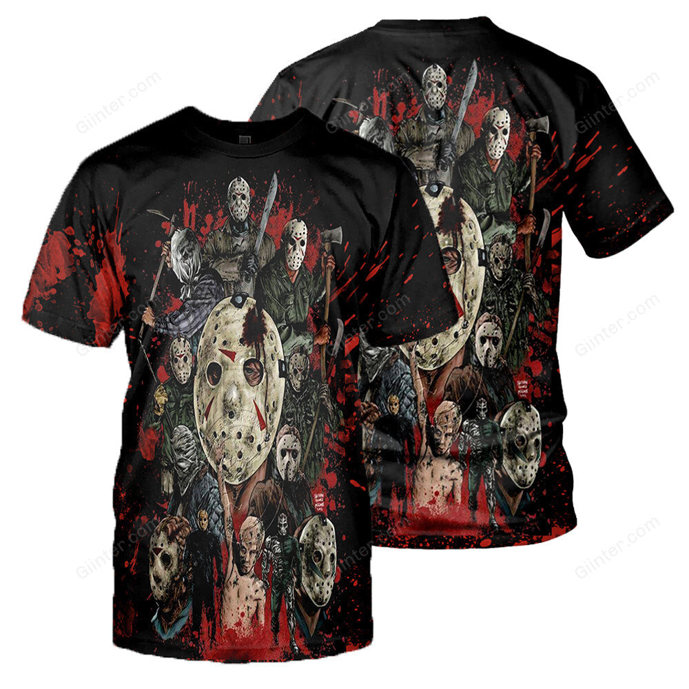 3D All Over Printed Jason Voorhees Friday The 13th Clothes 11