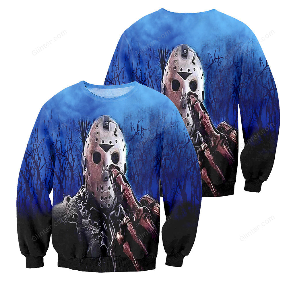 3D All Over Printed Jason Voorhees Friday The 13th Clothes 13