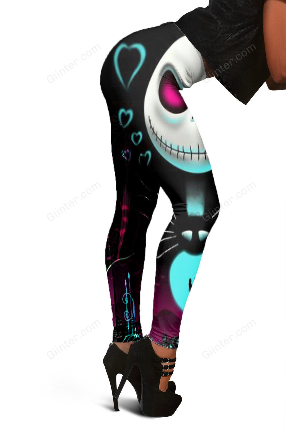 3D All Over Printed Leggings - Jack and Sally
