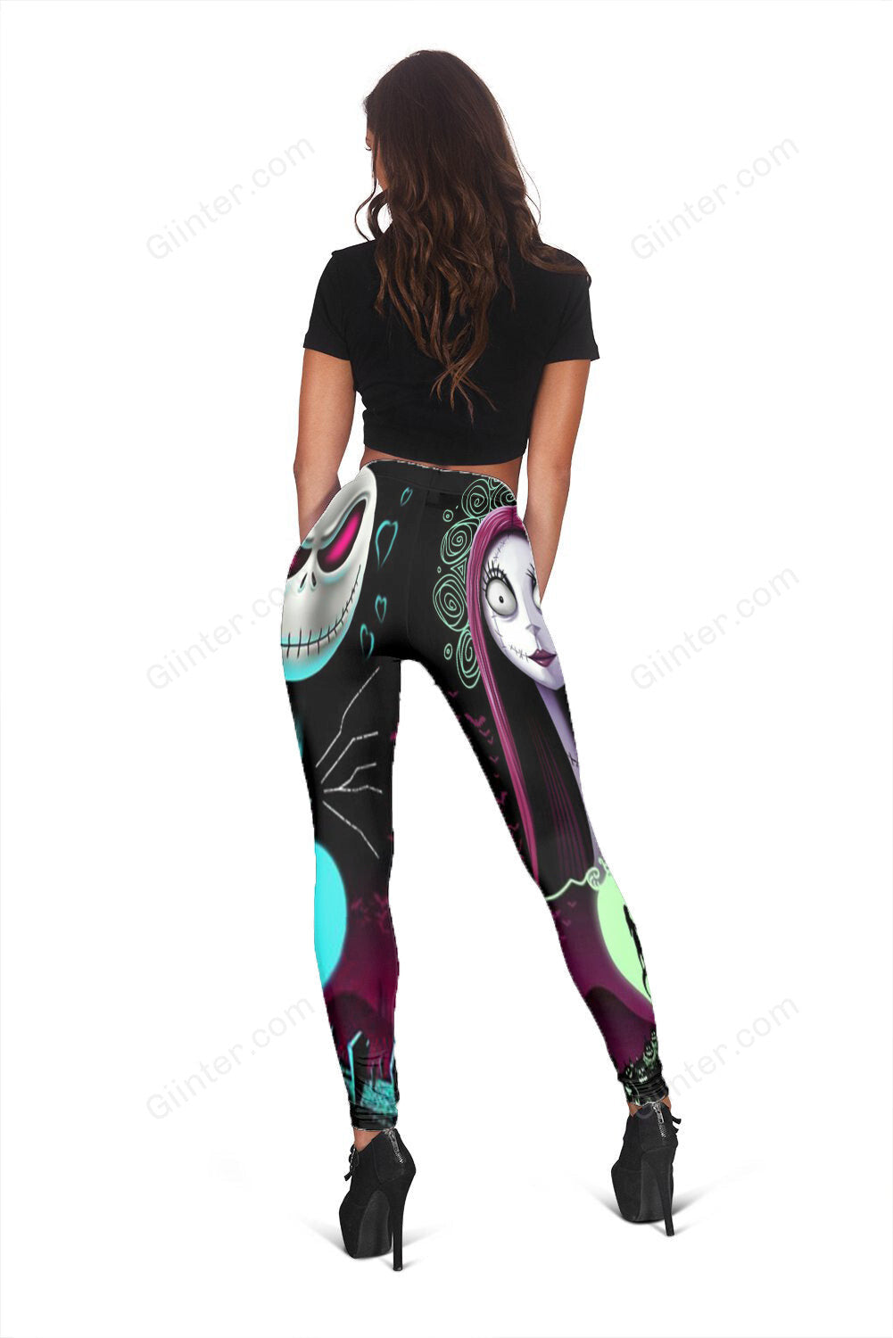 3D All Over Printed Leggings - Jack and Sally