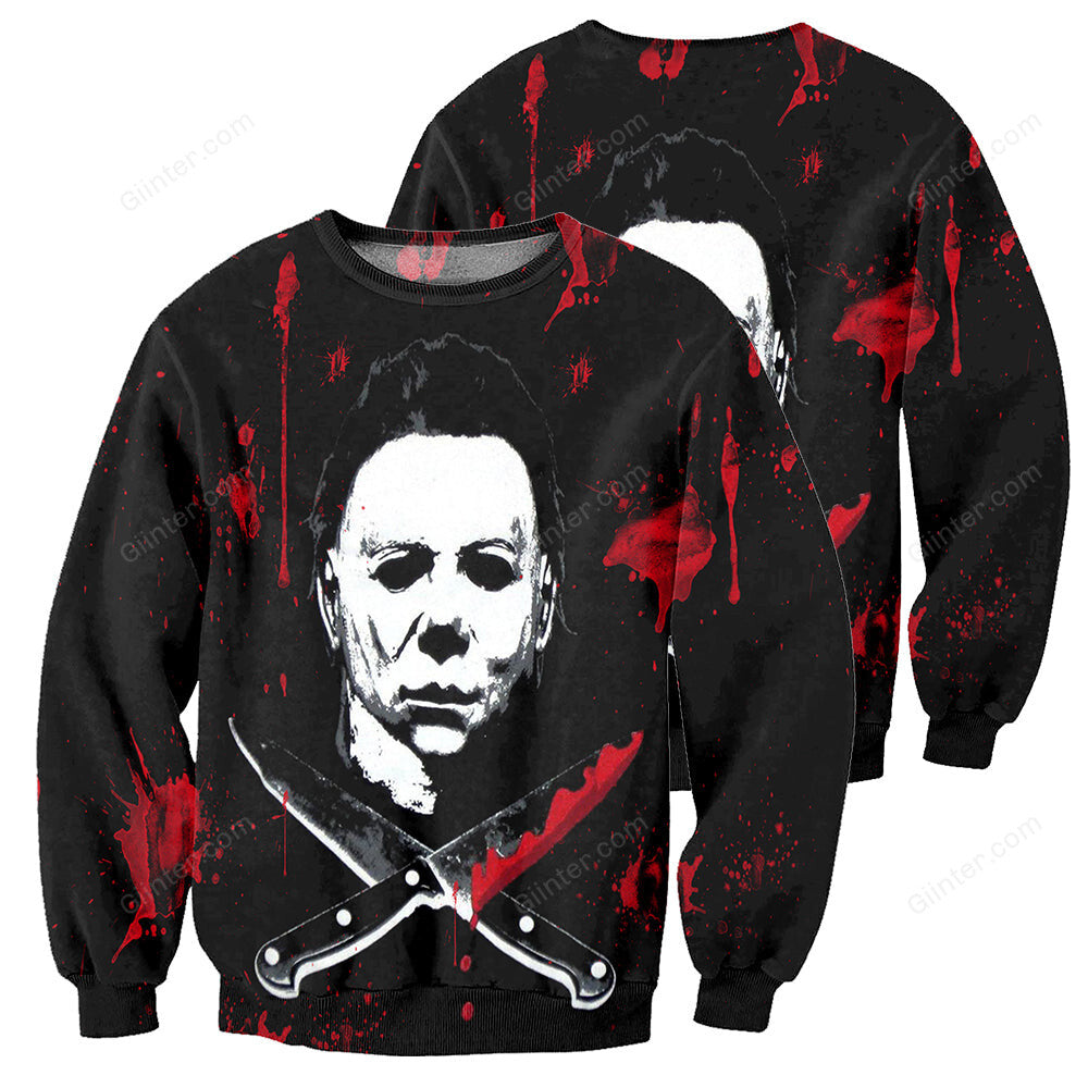 3D All Over Printed Michael Myers Halloween Clothes 01