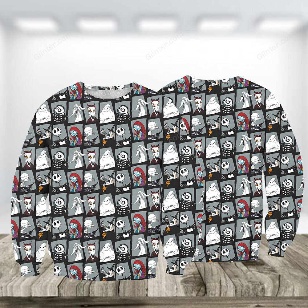 3D ALL OVER PRINTED NIGHTMARE BEFORE CHRISTMAS SWEATSHIRT 04