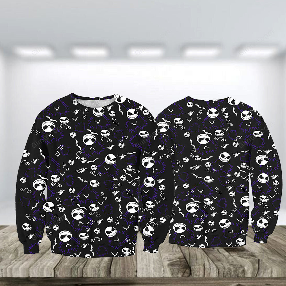 3D ALL OVER PRINTED NIGHTMARE BEFORE CHRISTMAS SWEATSHIRT 08