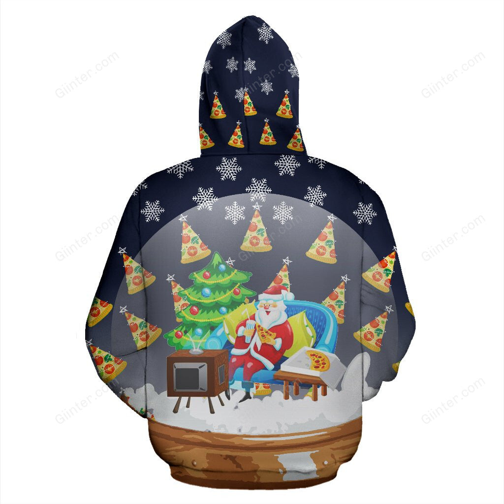 3D ALL OVER PRINTED SHIRT FOR CHRISTMAS 13 - Pizza Snow Ball