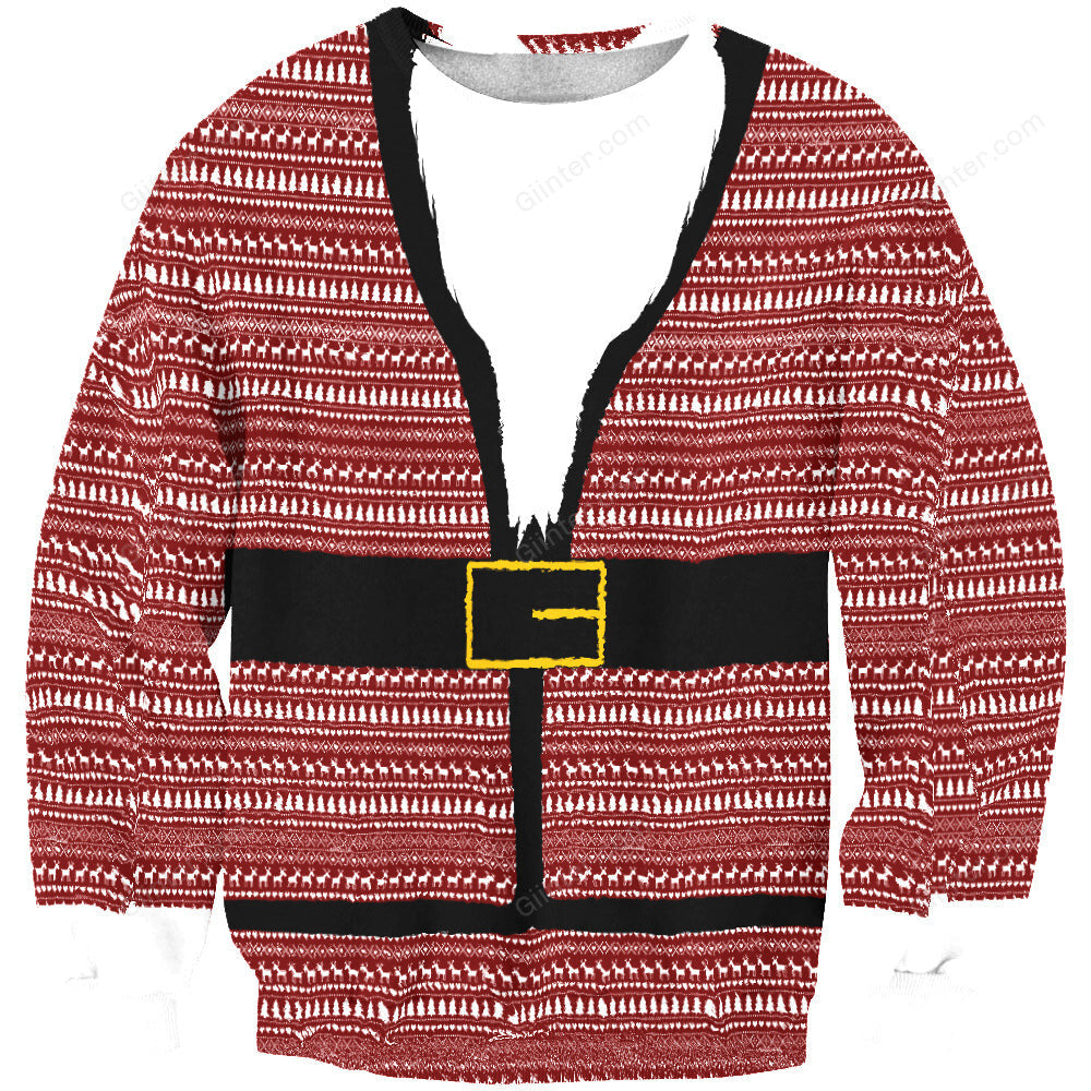 3D ALL OVER PRINTED SHIRT FOR CHRISTMAS 14 - Santa Suit