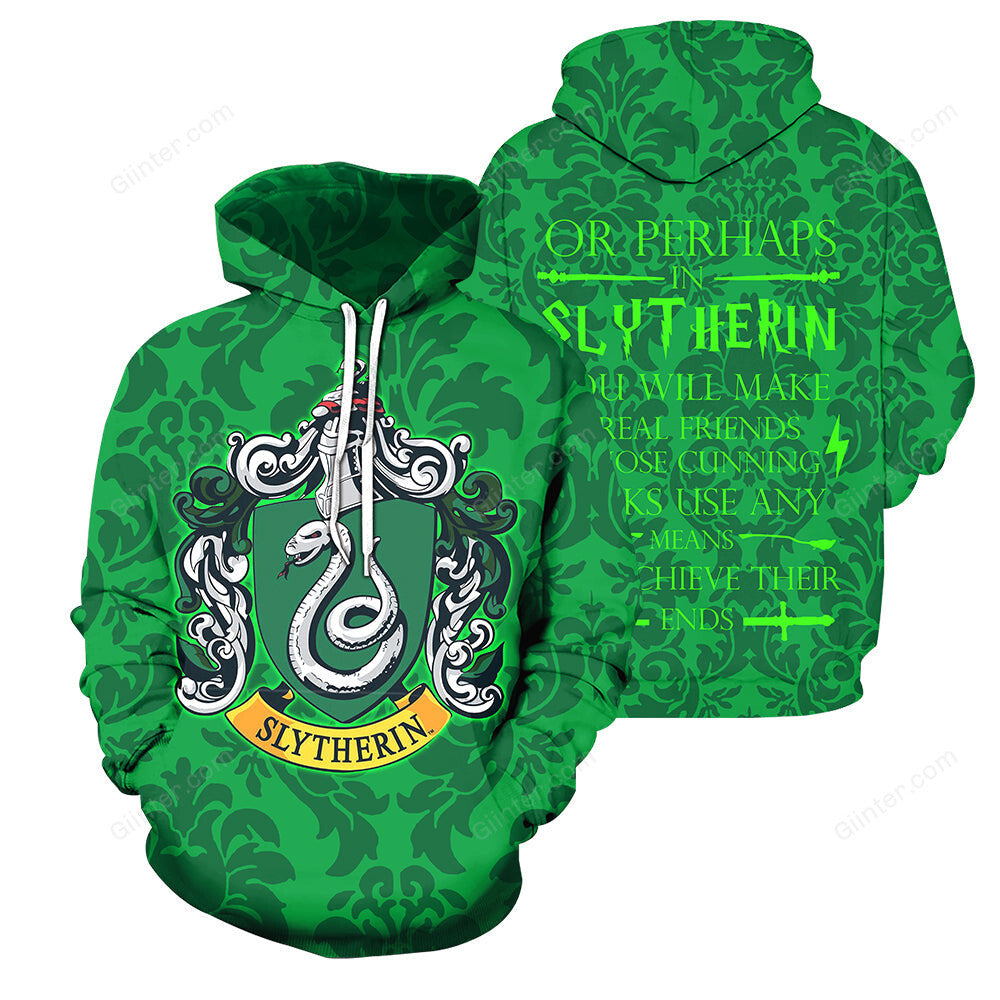 3D All Over Printed Slytherin Harry Potter Clothes