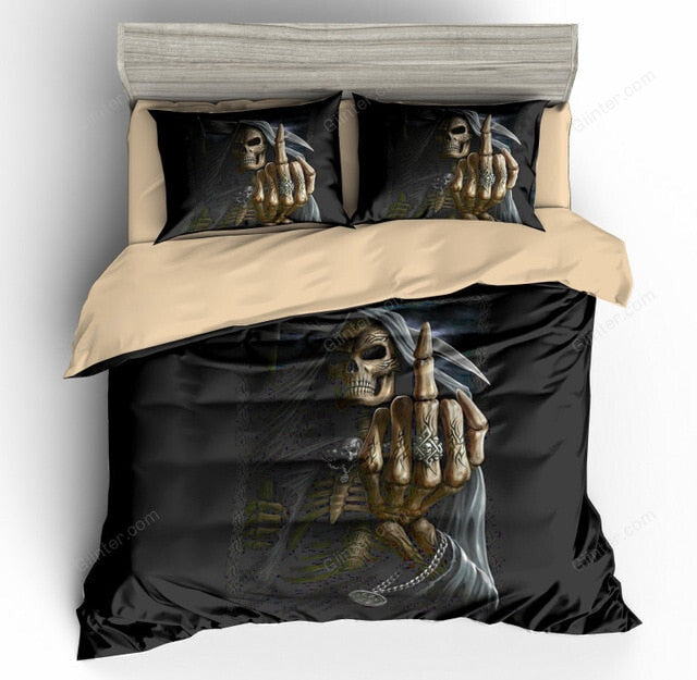 3D Sugar Skulls Bedding Set