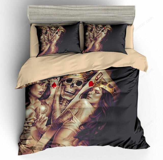 3D Sugar Skulls Bedding Set