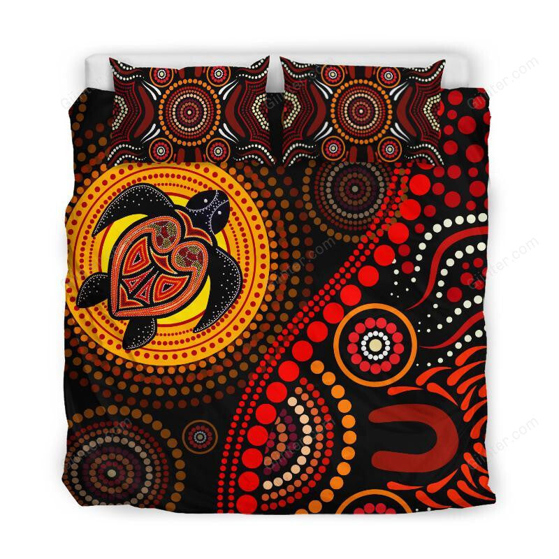 Aboriginal Turtle Sun Bedding Set 244
