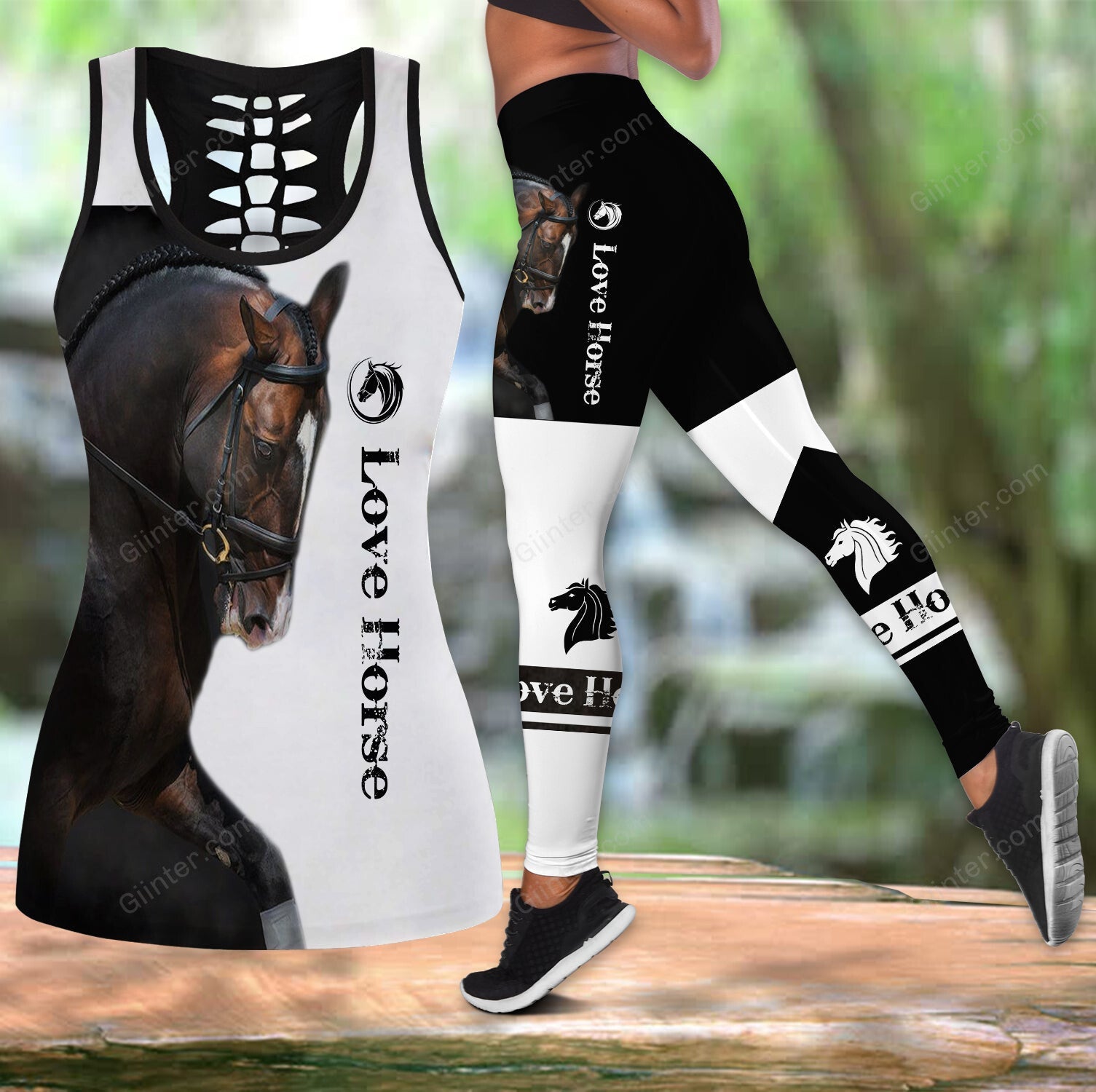 Amazing Horse Women Tank Top & Leggings 14