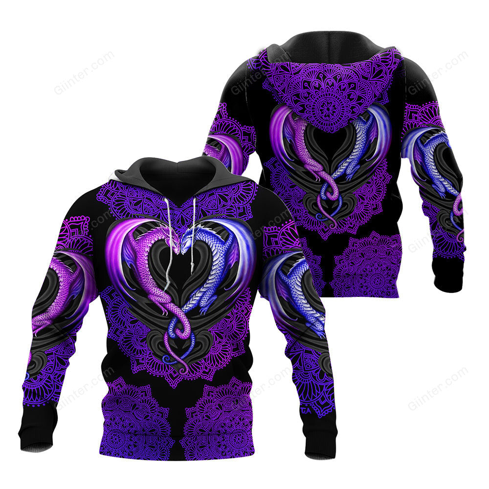 Amazing Mandala Dragon 3D All Over Printed Shirts For Men And Women 01