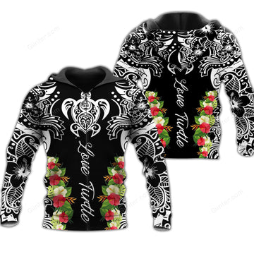 Amazing Polynesian Sea Turtle Tattoo 3D All Over Printed Shirts For Men And Women 29