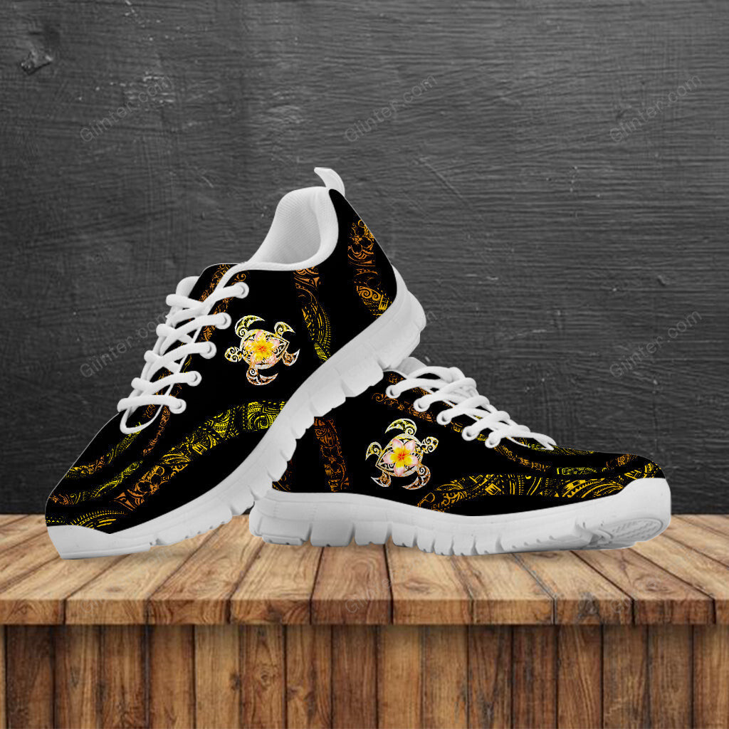 Amazing Polynesian Turtle Tattoo & Hibiscus Mesh Running Shoes 16