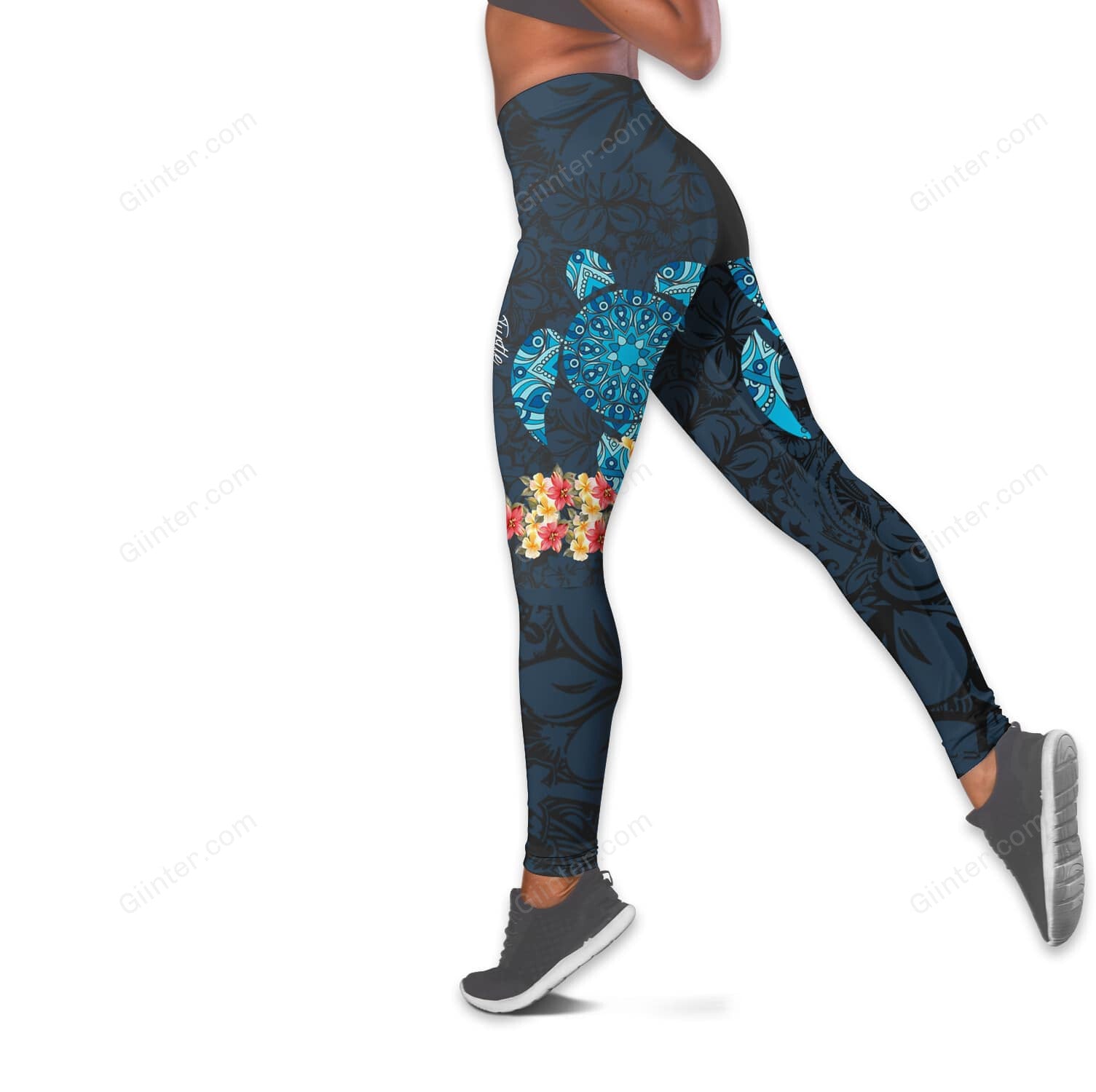 Amazing Sea Turtle Tattoo and Hibiscus 3D All Over Printed Shirts For Men And Women 26
