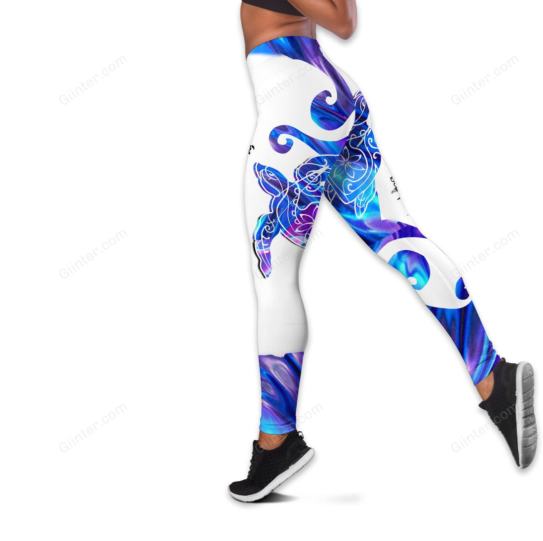 Amazing Sea Turtle Tattoo Women Tank Top & Leggings 15