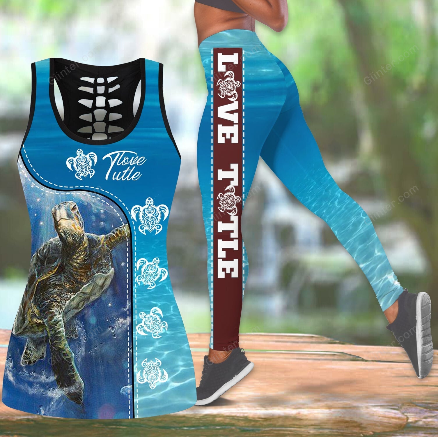 Amazing Sea Turtle Women Tank Top & Legging 27