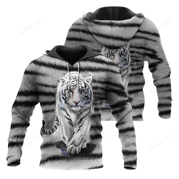 Amazing White Tiger 3D All Over Printed Shirts For Men And Women 01