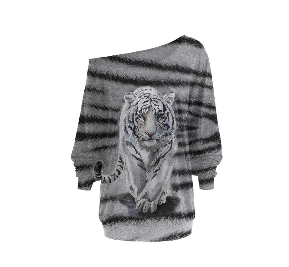 Amazing White Tiger 3D All Over Printed Shirts For Men And Women 01