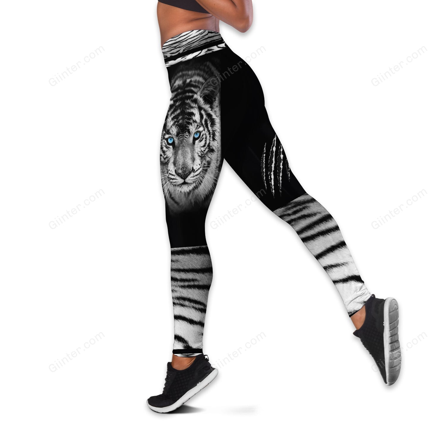 Amazing White Tiger Women Tank Top & Leggings 02