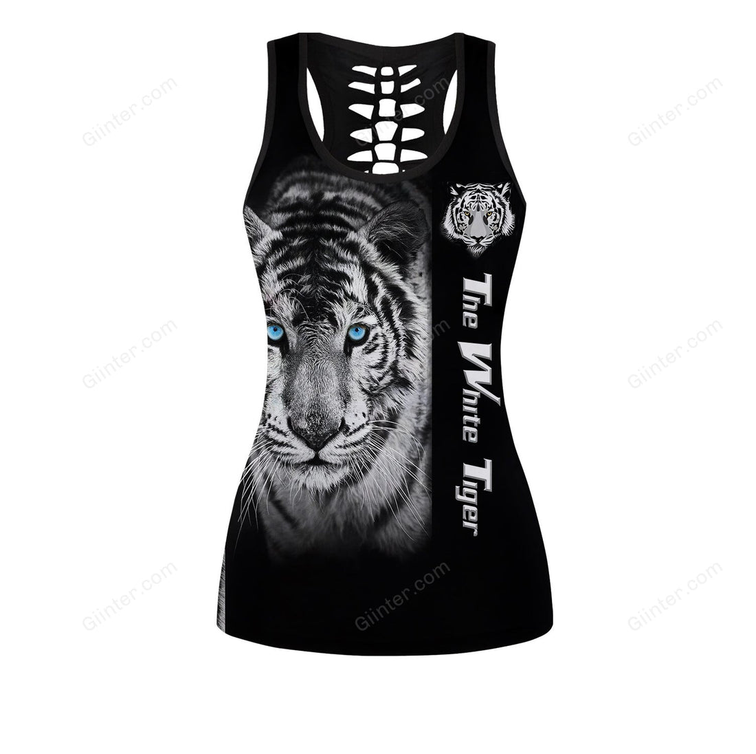 Amazing White Tiger Women Tank Top & Leggings 02