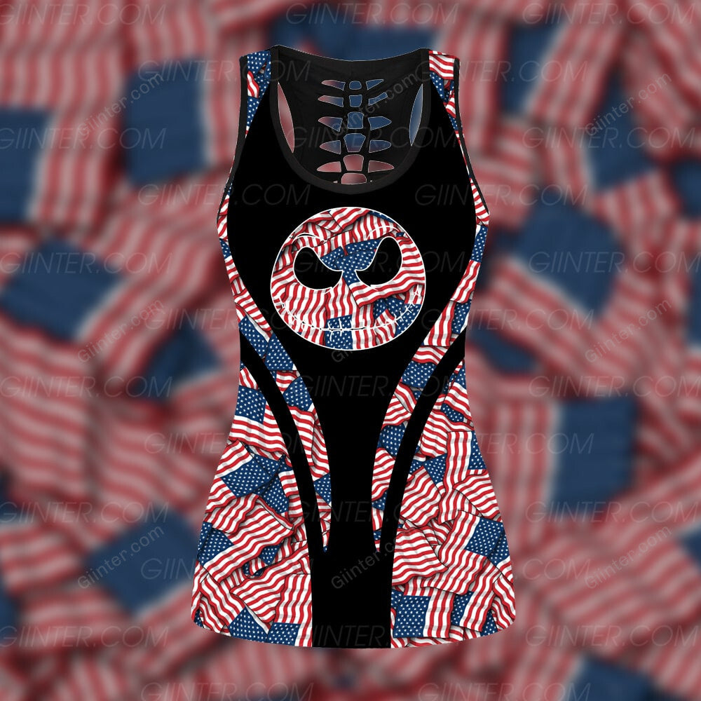 American Flag Pattern JS Women Tank Top & Legging GINNBC98137