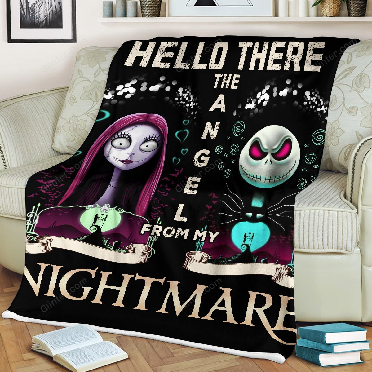 Angel From My Nightmare Jack&Sally Fleece Blanket GINNBC86862