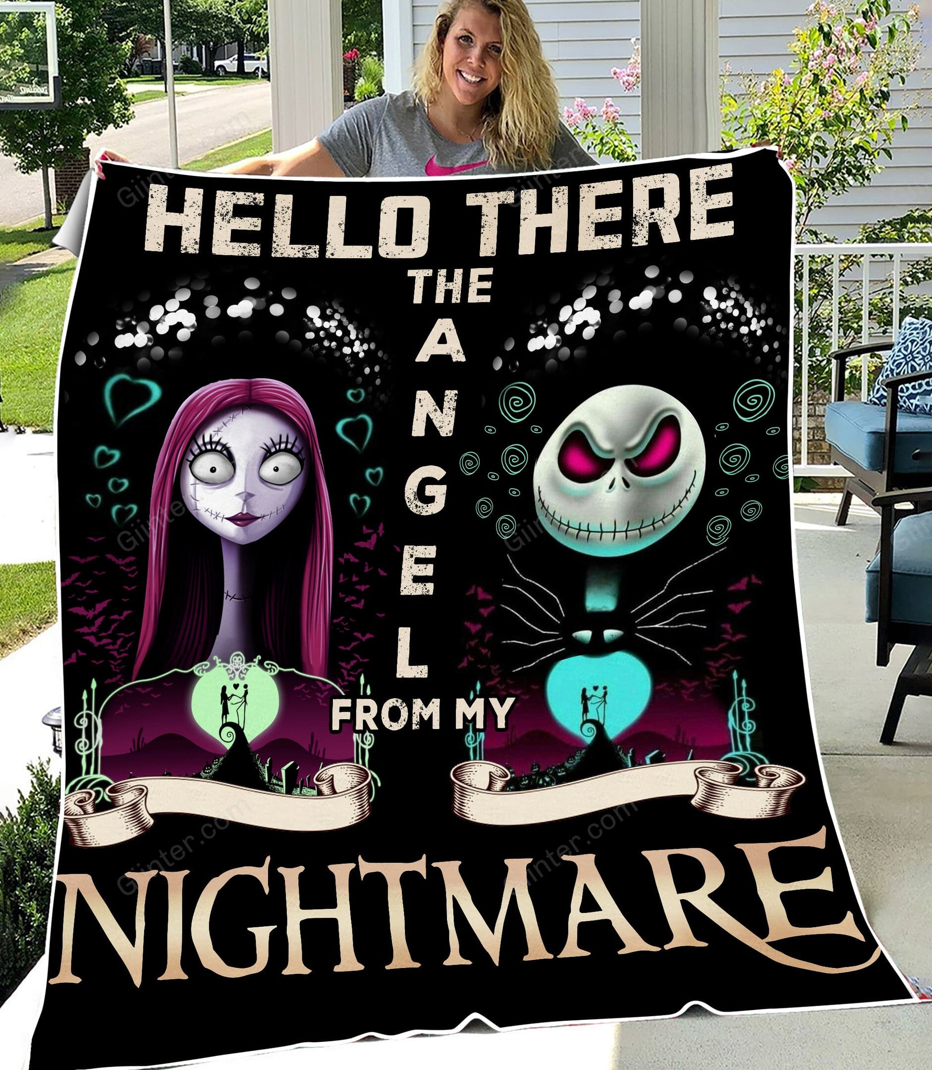 Angel From My Nightmare Jack&Sally Fleece Blanket GINNBC86862