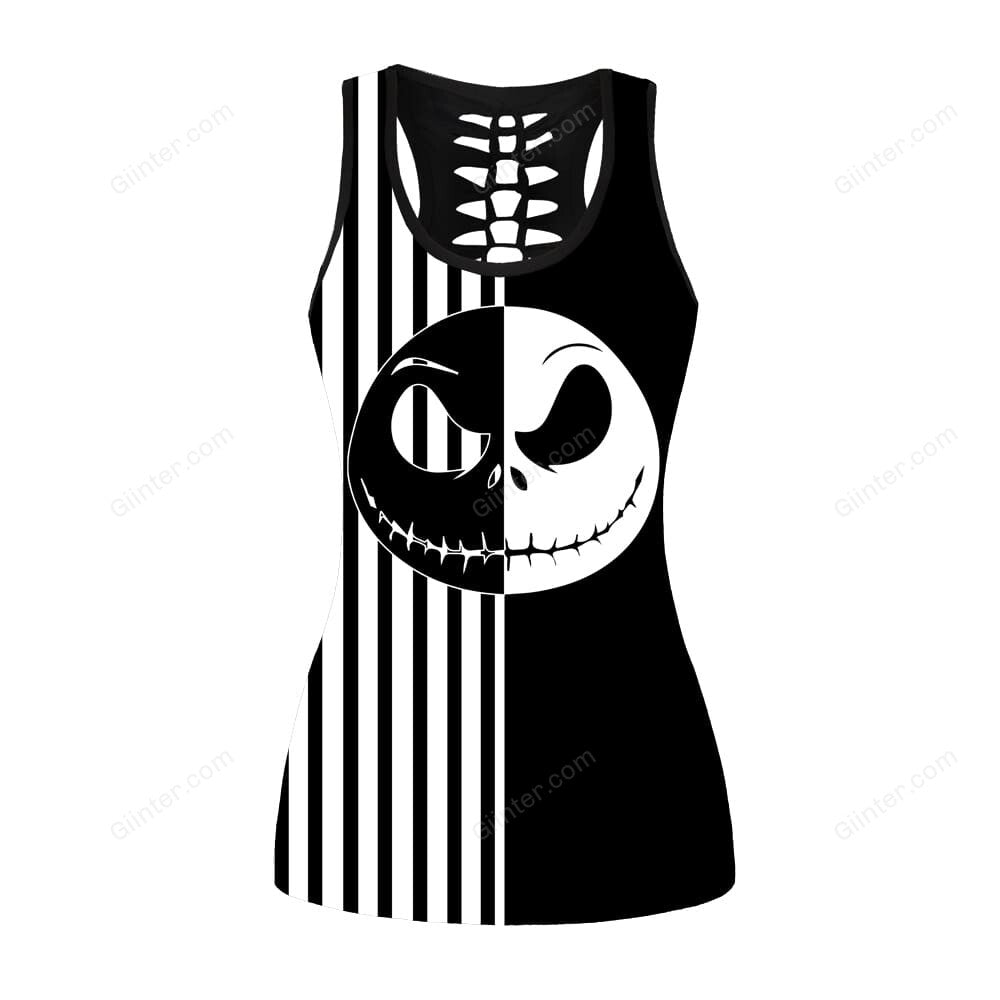 Back&White Jack Skellington Women Tank Top & Leggings GINNBC72049