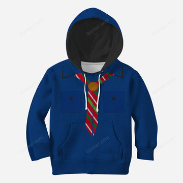 Beautiful 3D All Over Printed Blue Camping Clothes For Kids