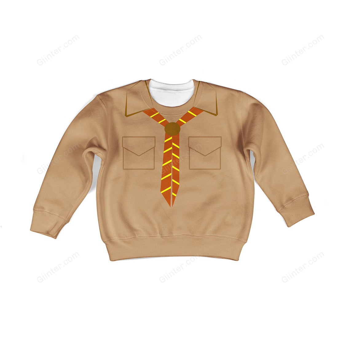 Beautiful 3D All Over Printed Brown Camping Clothes For Kids