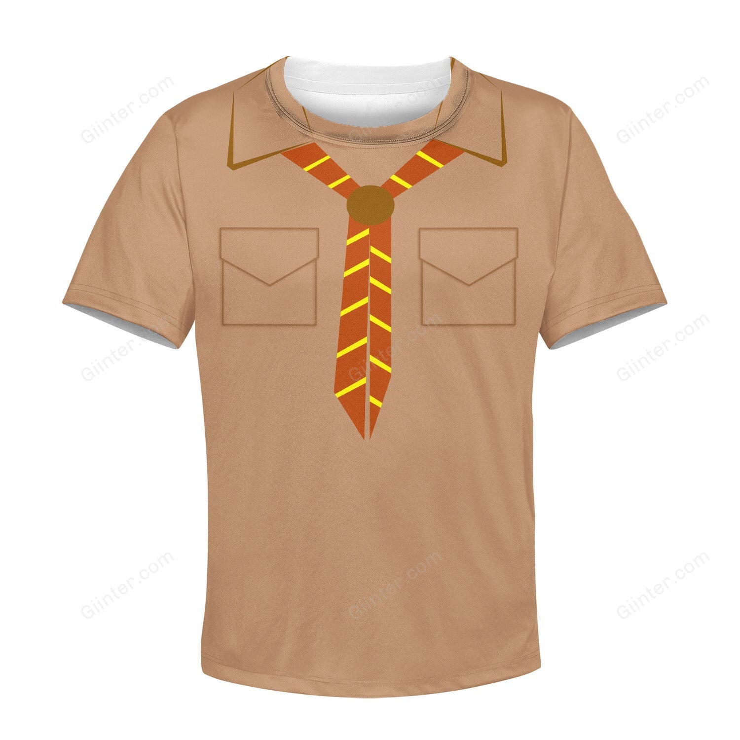 Beautiful 3D All Over Printed Brown Camping Clothes For Kids