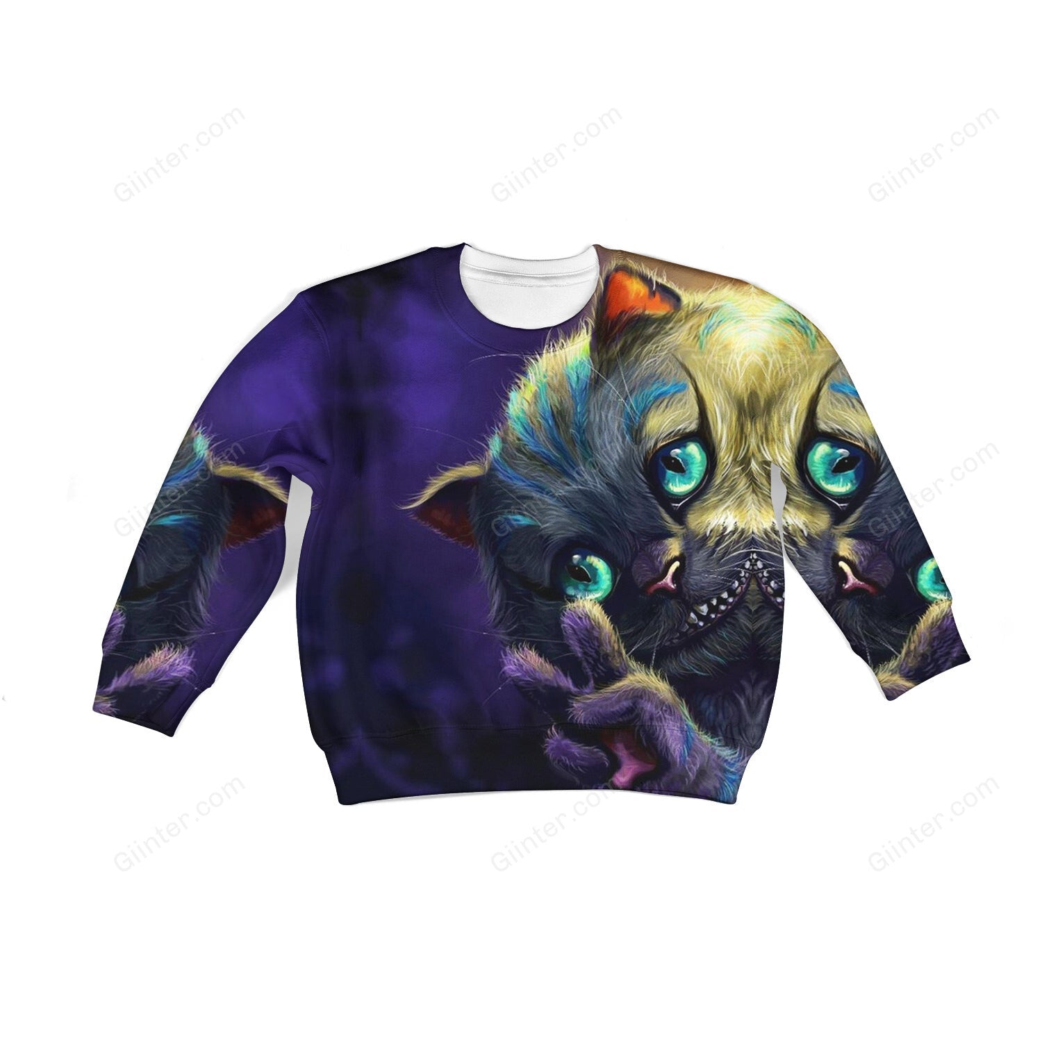 Beautiful 3D All Over Printed Cheshire Cat Clothes For Kids 02