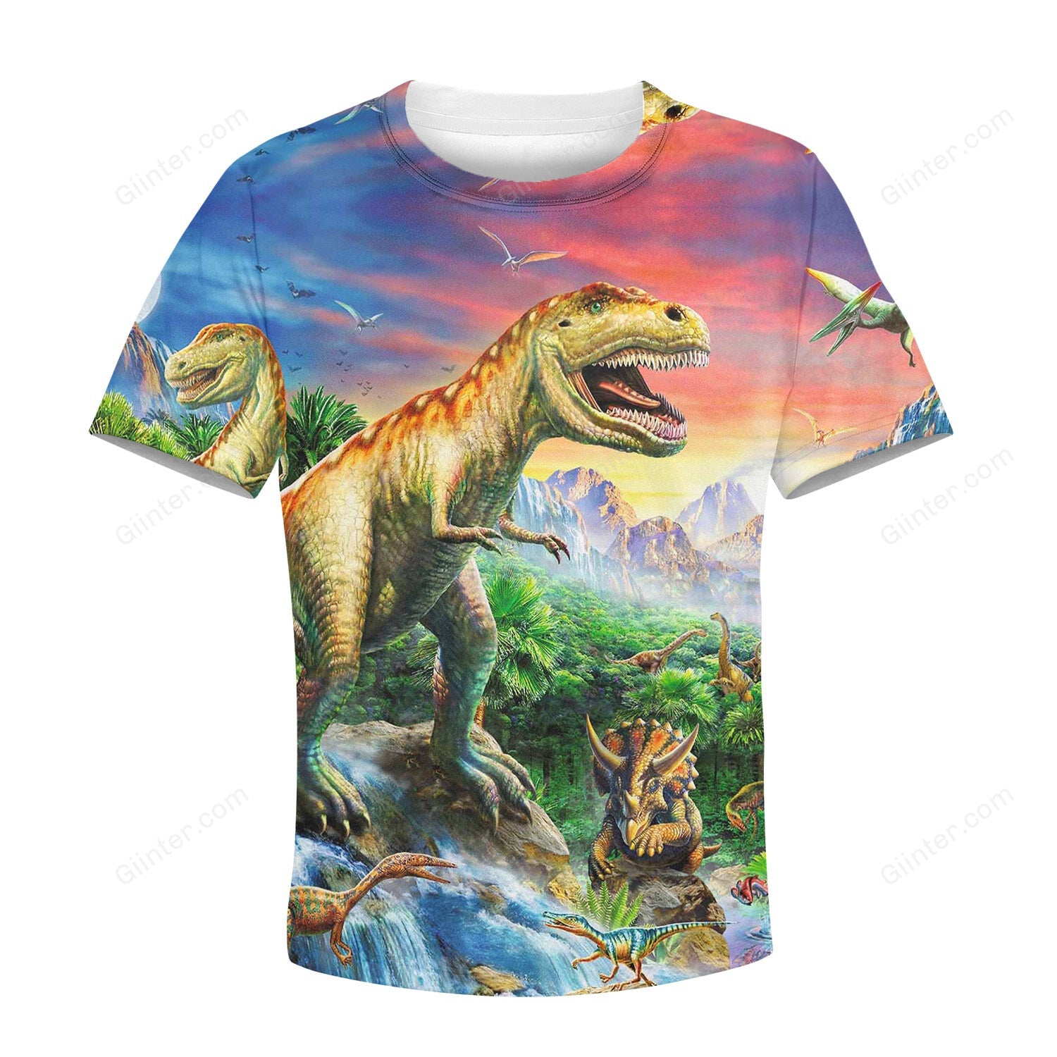 Beautiful 3D All Over Printed Dinosaur Clothes For Kids 07