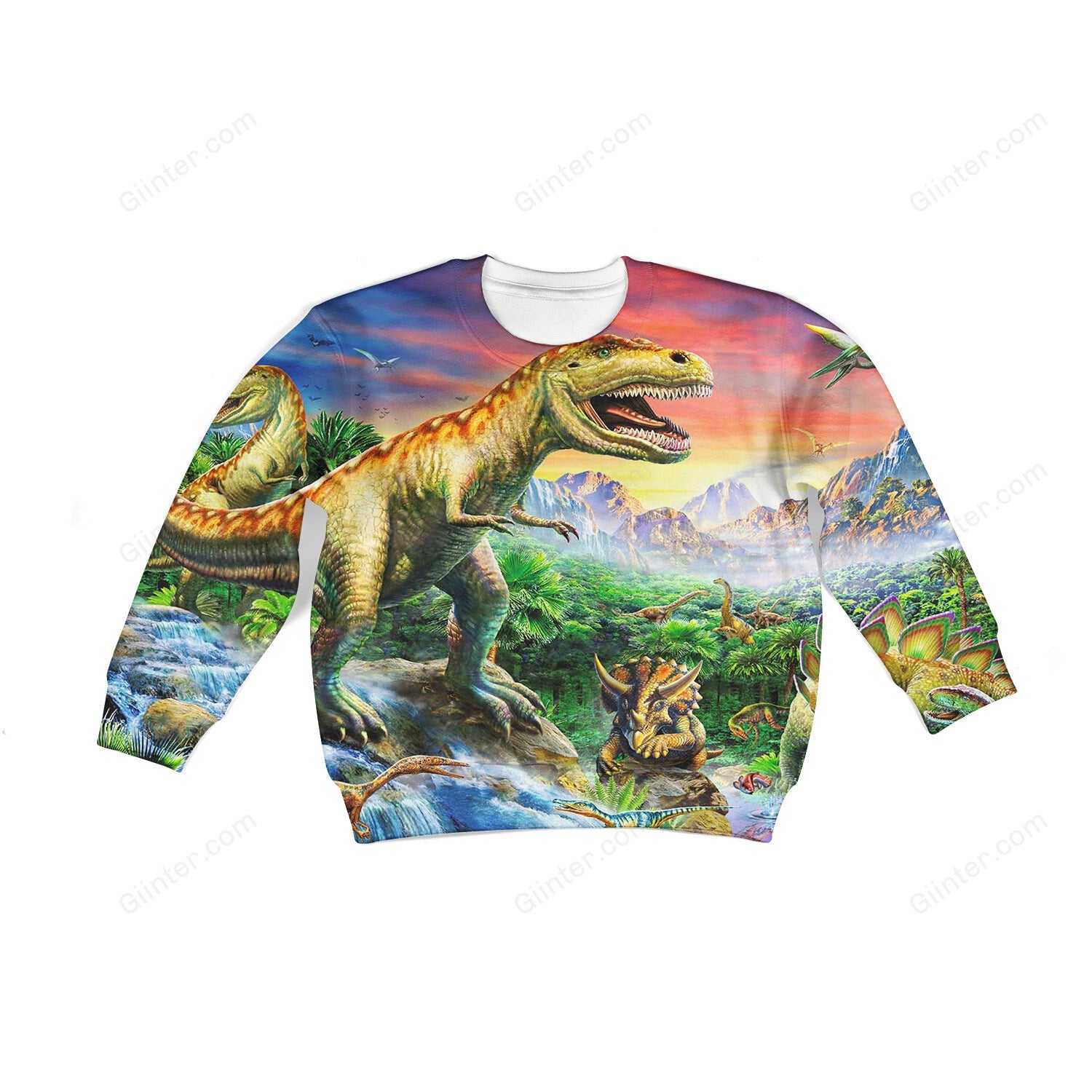 Beautiful 3D All Over Printed Dinosaur Clothes For Kids 07