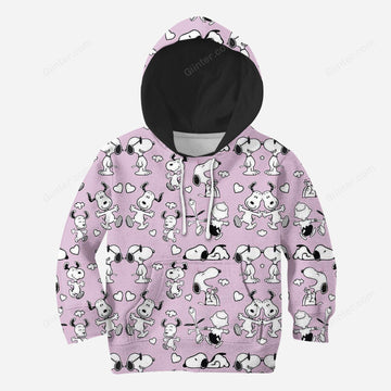 Beautiful 3D All Over Printed Snoopy Clothes For Kids