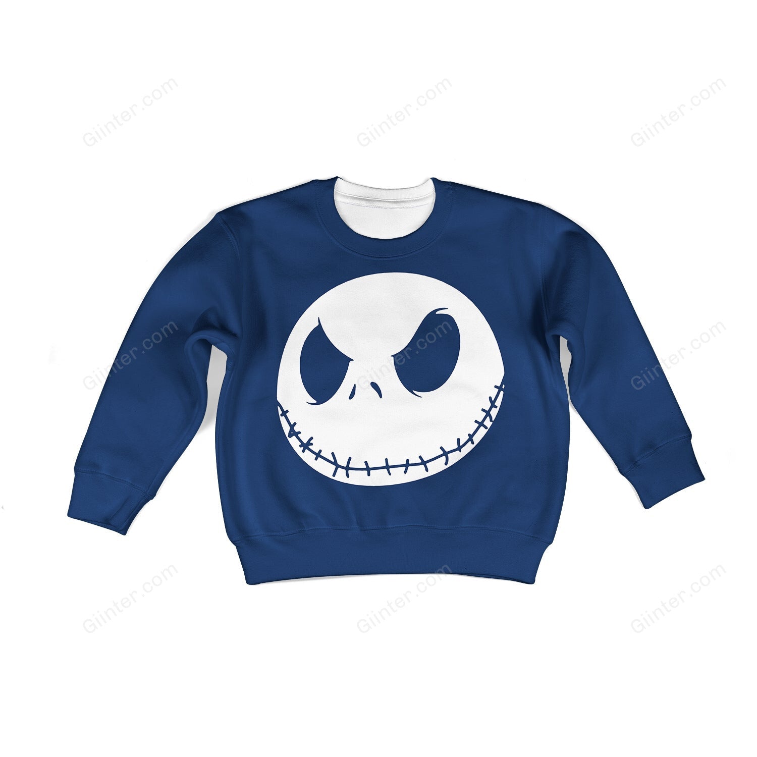 Beautiful 3D All Over Printed The Nightmare Before Christmas Clothes For Kids - Jack Face