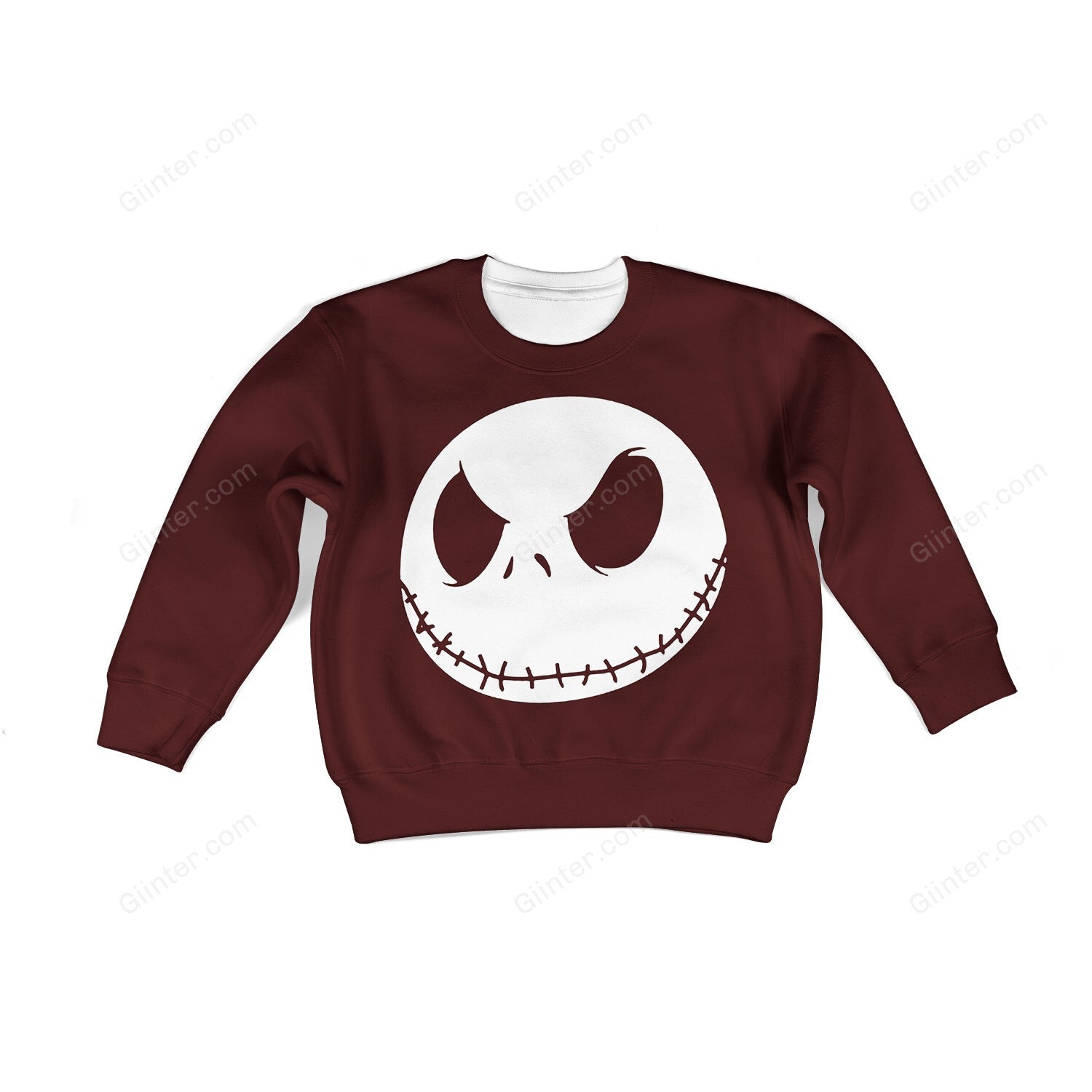 Beautiful 3D All Over Printed The Nightmare Before Christmas Clothes For Kids - Jack Face