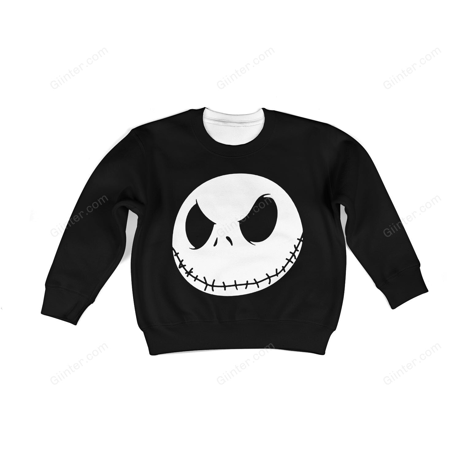 Beautiful 3D All Over Printed The Nightmare Before Christmas Clothes For Kids - Jack Face