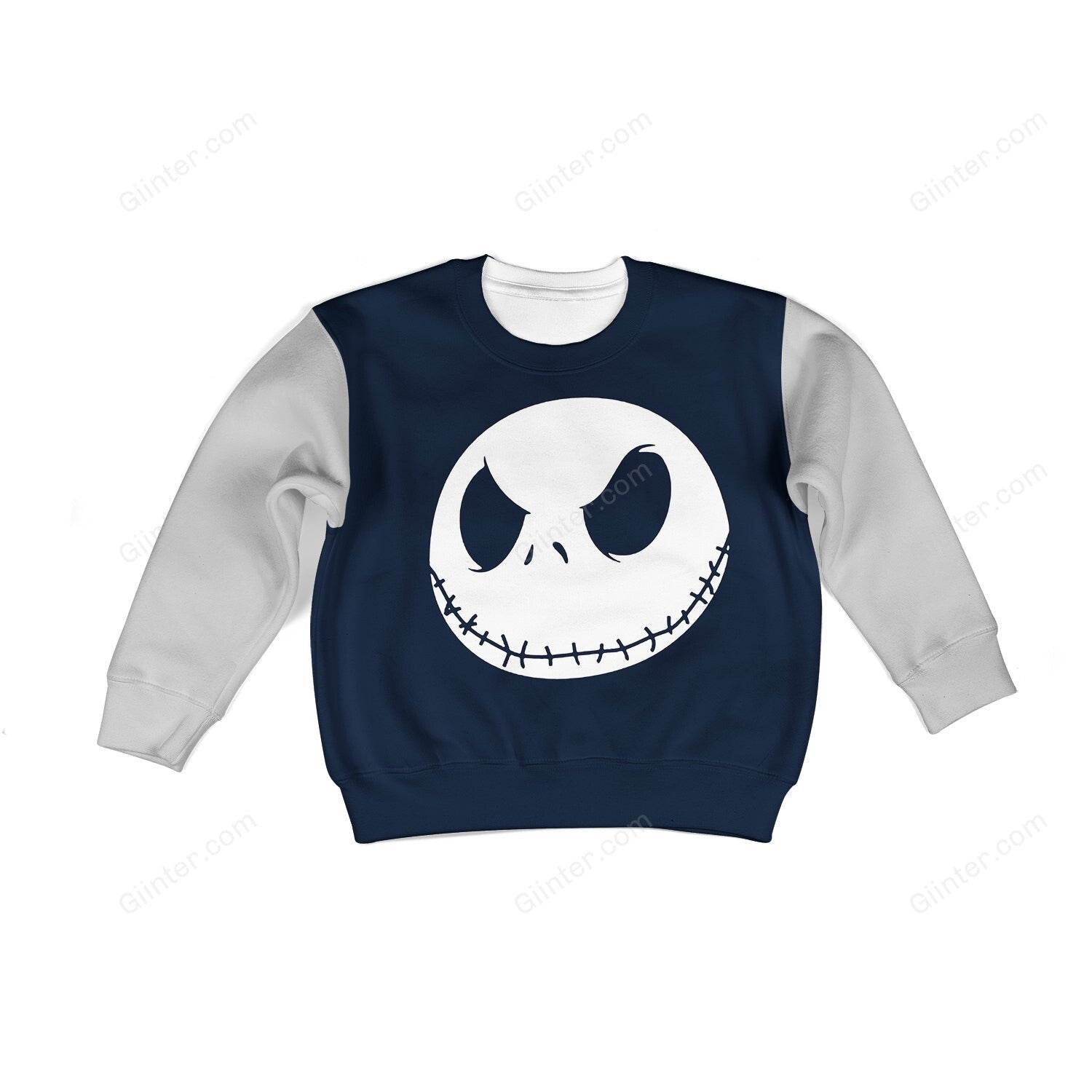 Beautiful 3D All Over Printed The Nightmare Before Christmas Clothes For Kids - Jack Face