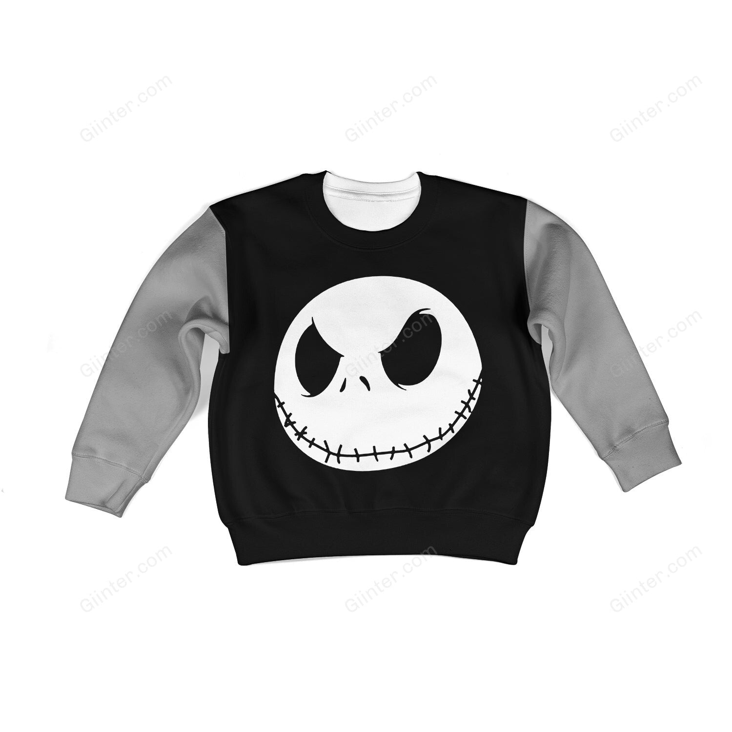 Beautiful 3D All Over Printed The Nightmare Before Christmas Clothes For Kids - Jack Face