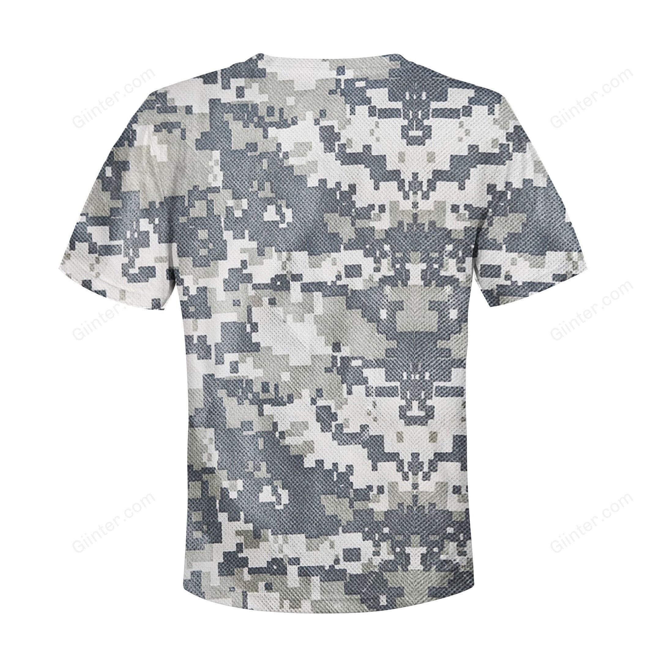 Beautiful 3D All Over Printed White Army Clothes For Kids