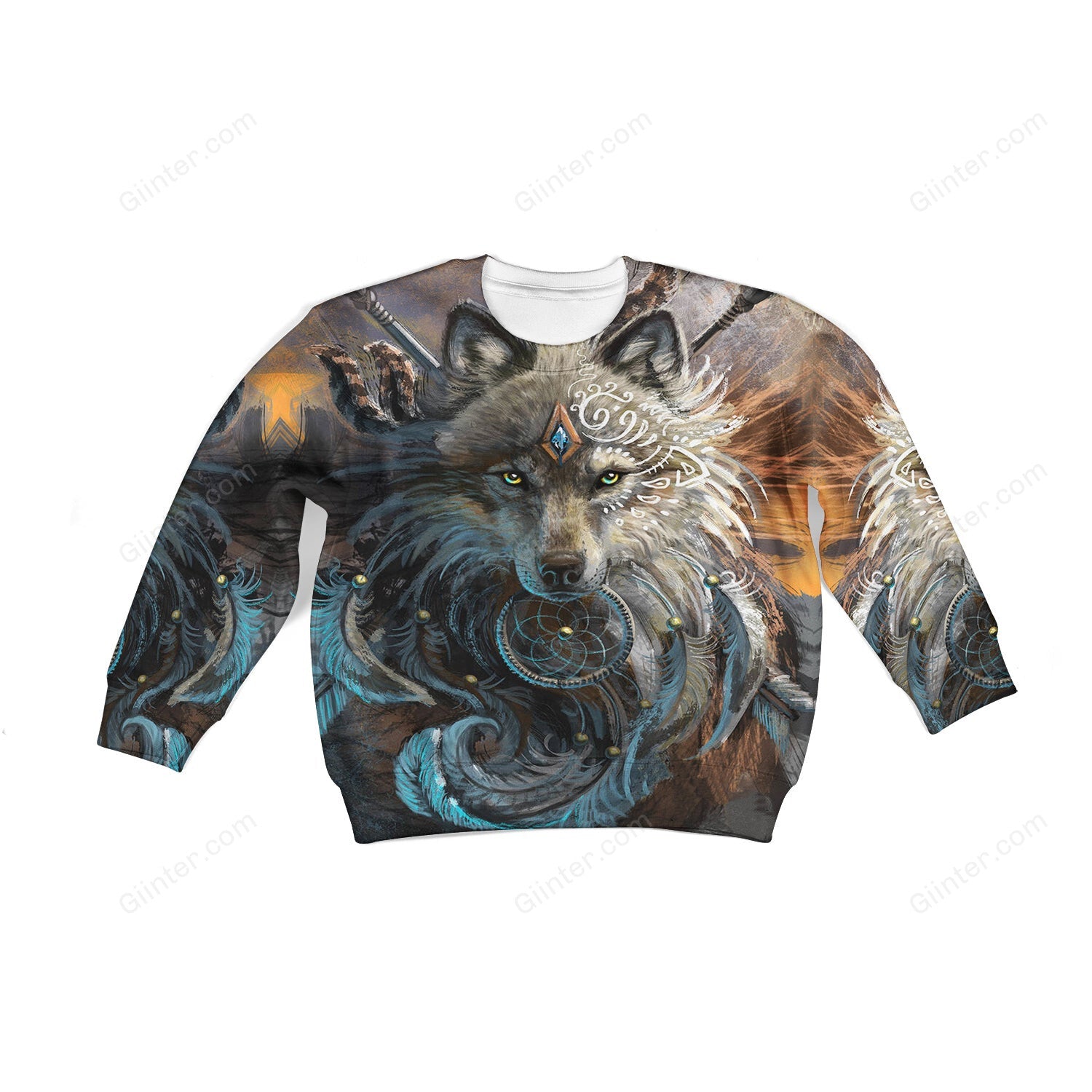 Beautiful 3D All Over Printed Wolf Clothes For Kids