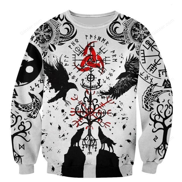 Beautiful Vikings Tattoo 3D Printed Men Hoodie 129