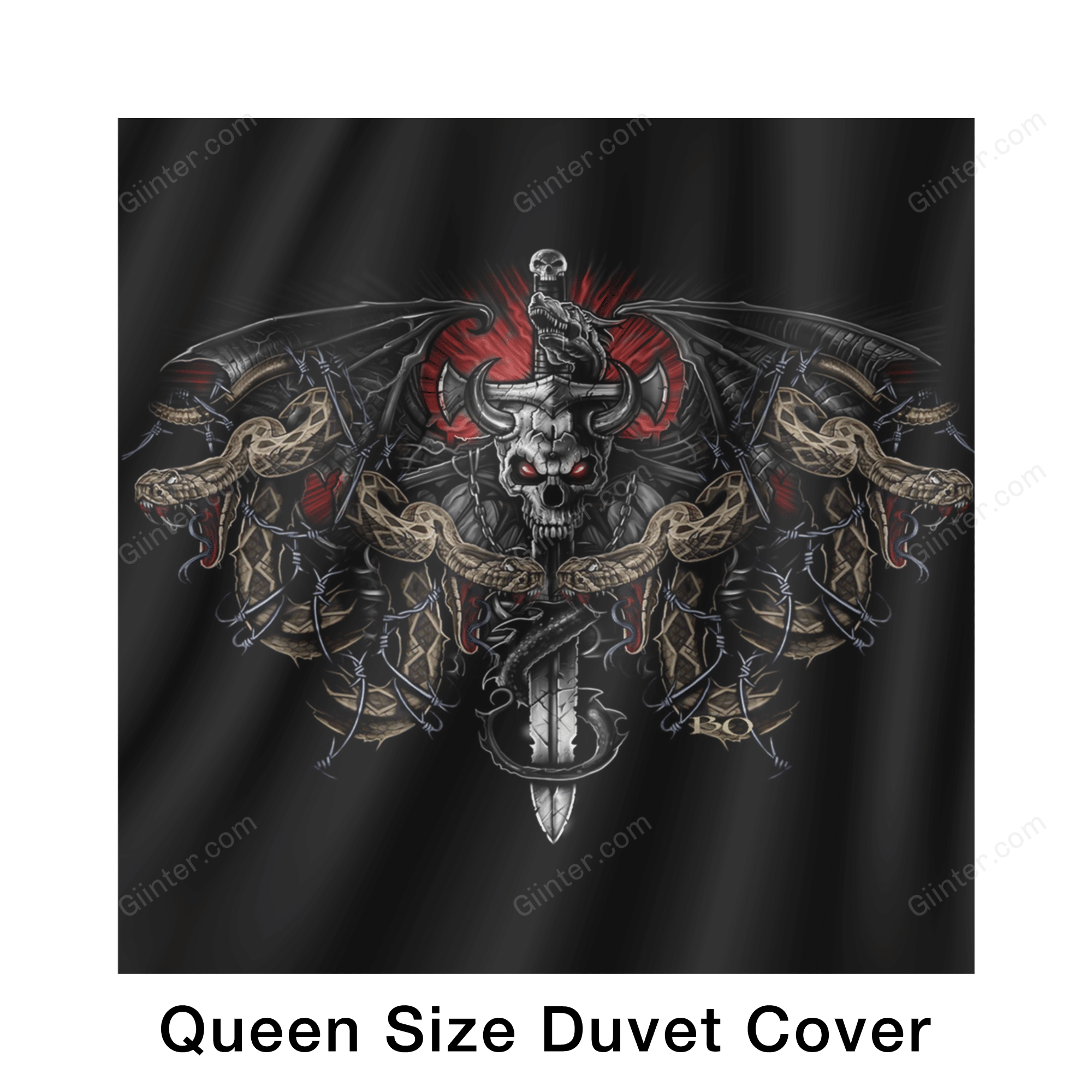 Bedding Set - Dragon Skulls