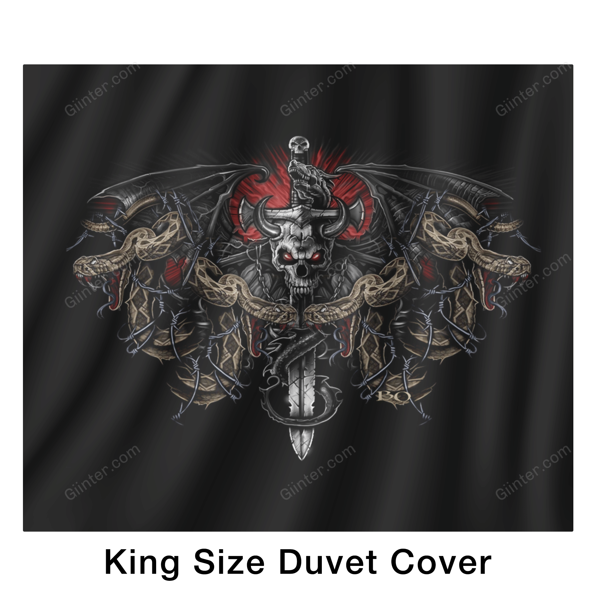Bedding Set - Dragon Skulls