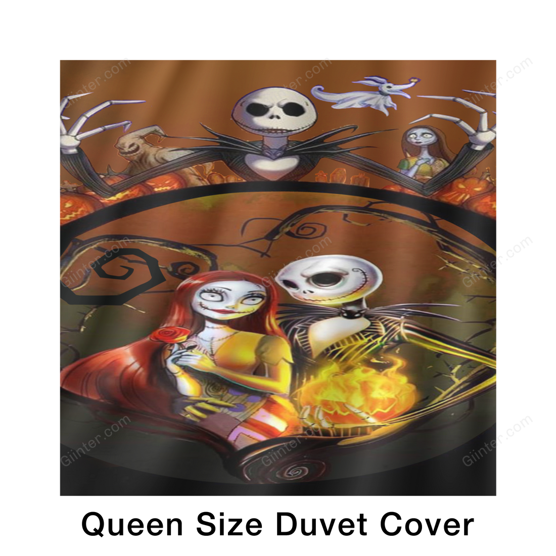 Bedding Set - Fire Heart Jack & Sally