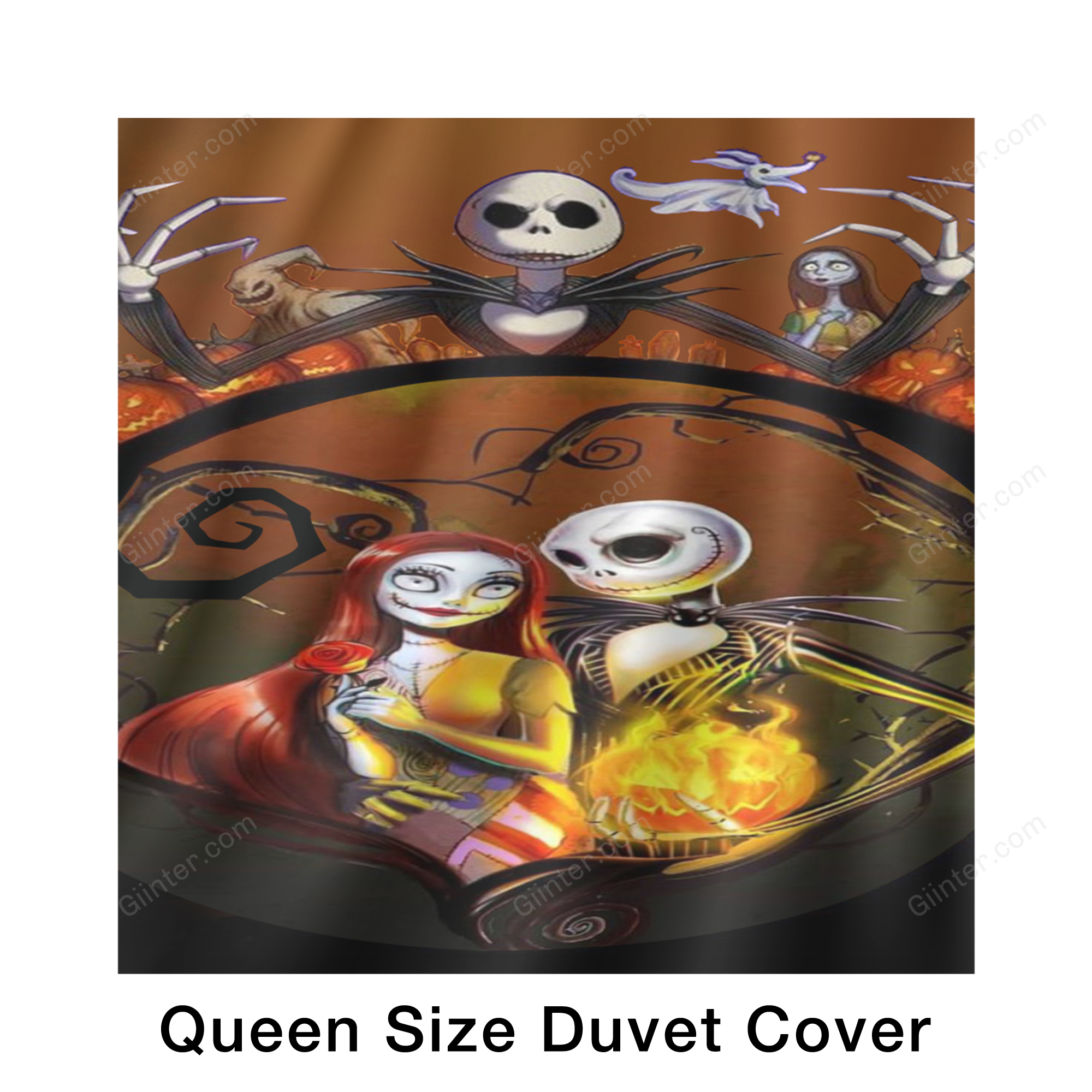 Bedding Set - Fire Heart Jack & Sally