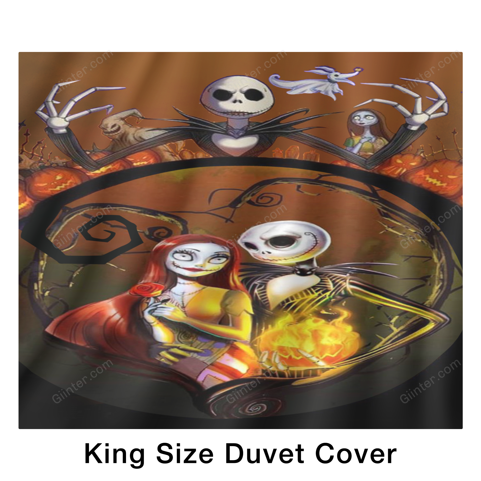 Bedding Set - Fire Heart Jack & Sally