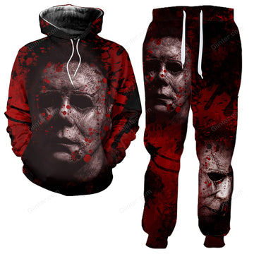 Blood Michael Myers Combo Hoodie & Sweatpants GINHR344