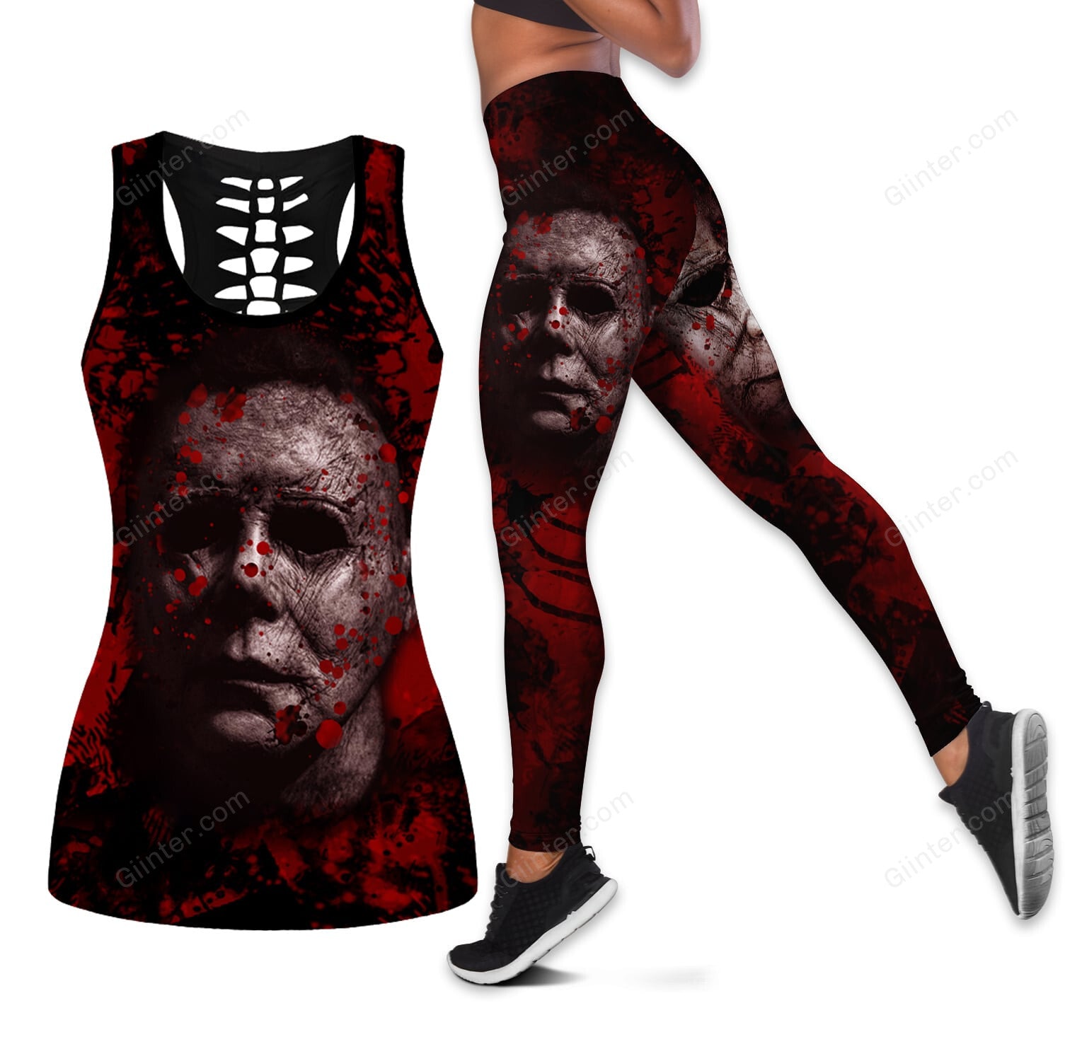 Blood Michael Myers Women Tank Top & Leggings GINHR344